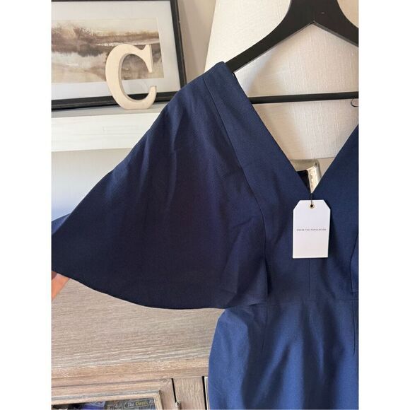 Dress the Population NWT Louisa Flutter Sleeve Sheath Dress Size Small - Picture 3 of 9